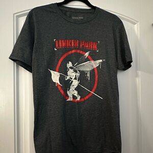 Gray Graphic Band T-Shirt unisex Sz small Linkin Park